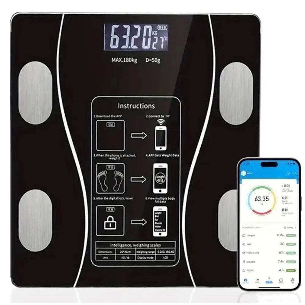 NWT Smart App Scale LED Display, Multi-User Friendly 12 Essential Measurements